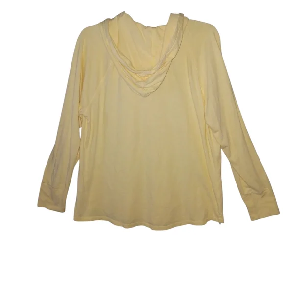 Carhartt Hooded Henley Long Sleeve Shirt Womens XL Yellow - Picture 2 of 8